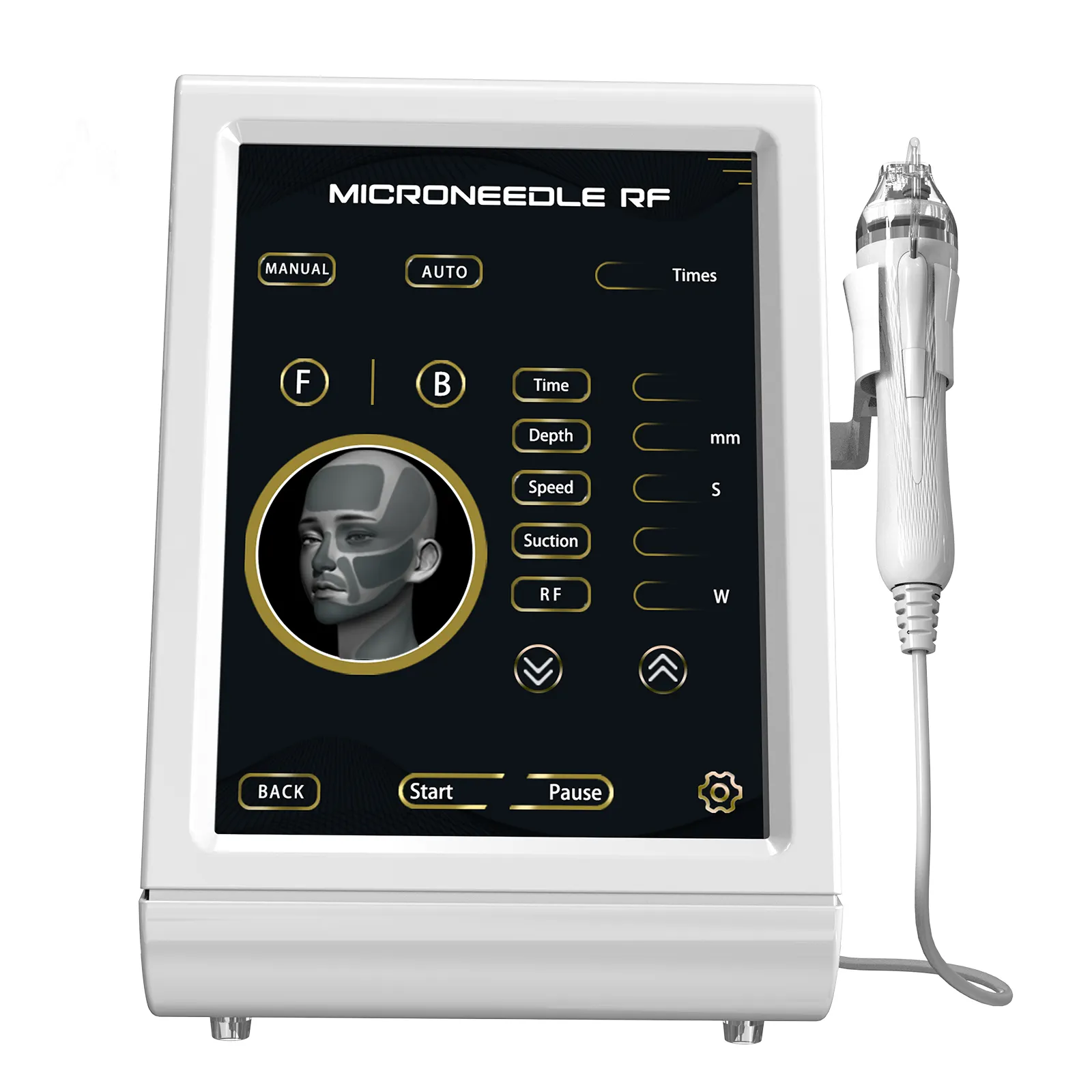 2 handles rf microneedling machine / morpheus 8 machine skin tightening acne removal machine