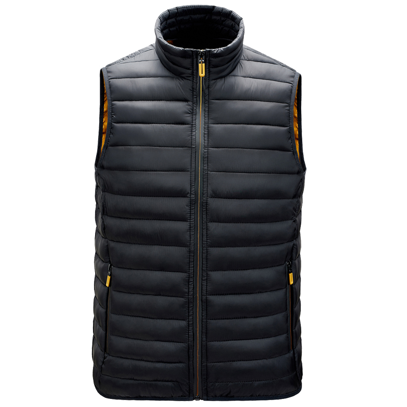 Wholesale Stand Neck Mens Waistcoat & Vest Zipper Sleeveless Coat Zipper Pocket Men's Blank Vest Water Proof Cotton Vest