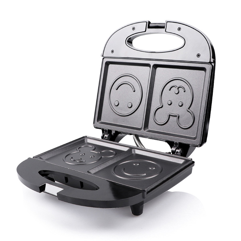 Smile Face 2 Slices Household Hot CE Bread Electric Toaster Grill Breakfast Machine Sandwich Maker