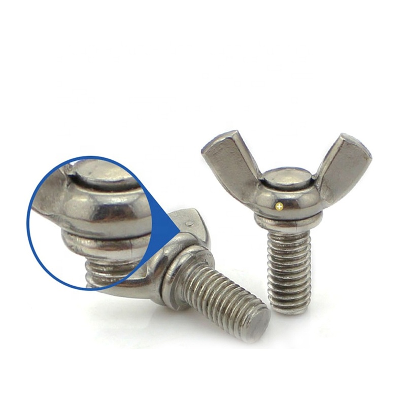 Lead the industry din 318 hand Twist toilet seat hinge Wing Butterfly Screw bolt bowl kits