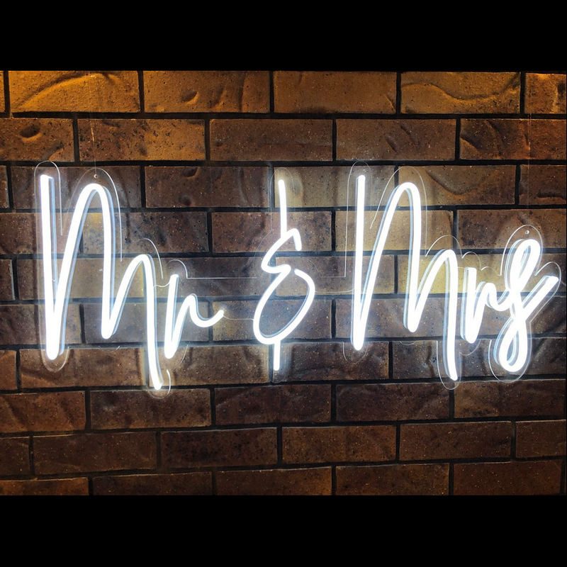 Mr & Mrs итальянская неоновая вывеска, светодио дный свет, украшение комнаты, на заказ, светодио дный неоновый знак для свадьбы