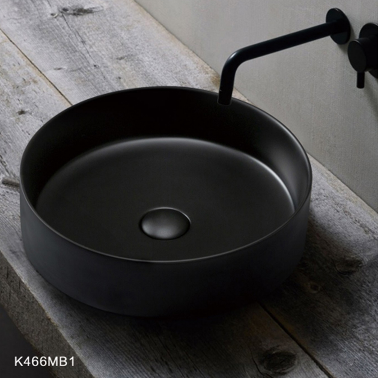 Новые товары, сантехника, простая квадратная круглая керамическая раковина для ванной, художественная раковина, матовая ручная раковина