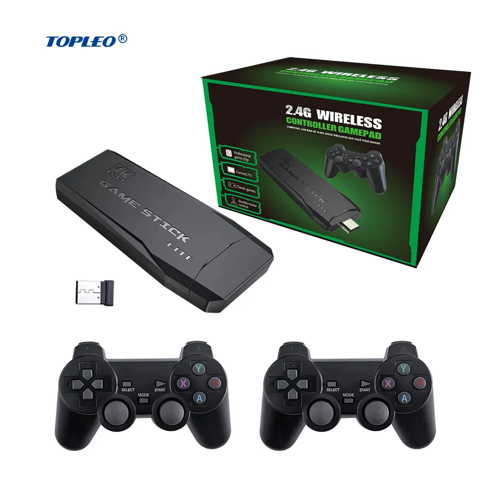 high quality retro video game console double wireless game stick 4k