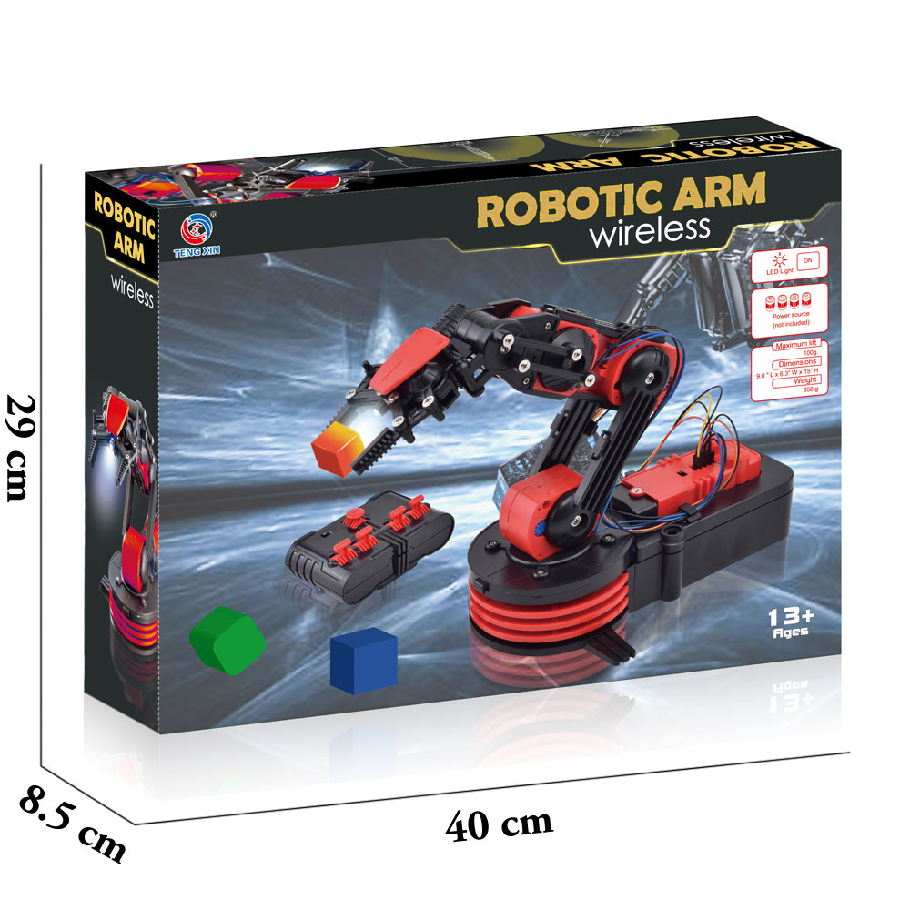 DIY assemble STEAM Kit Wireless robotic arm 2.4G Remote control robot RC toys for kids