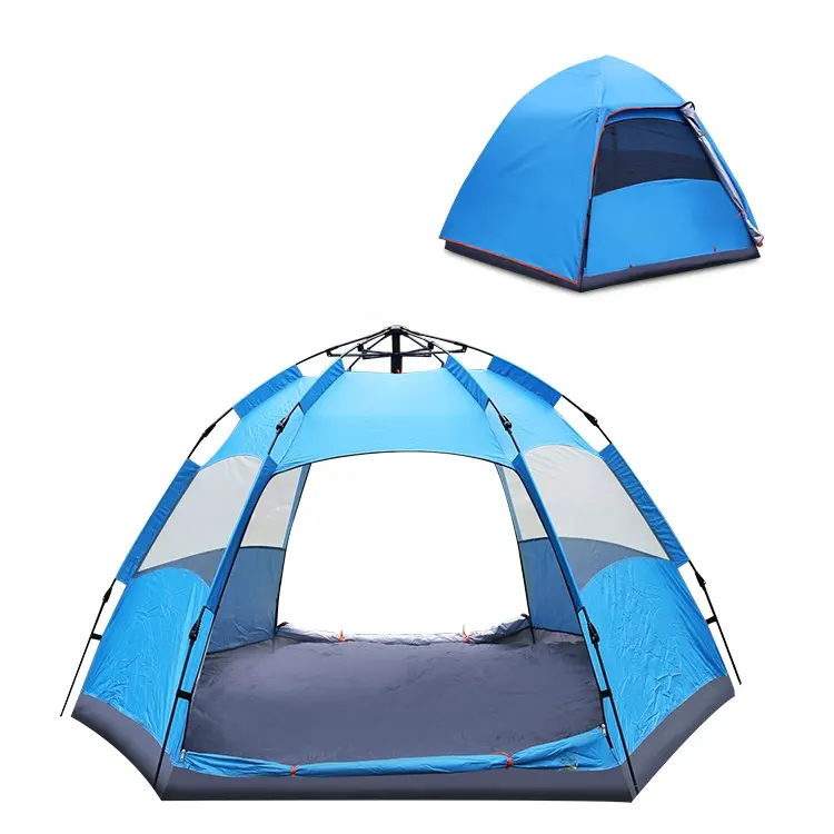 KingGear Double Layer Collapsible Portable Hexagon Automatic Popup Instant Tent