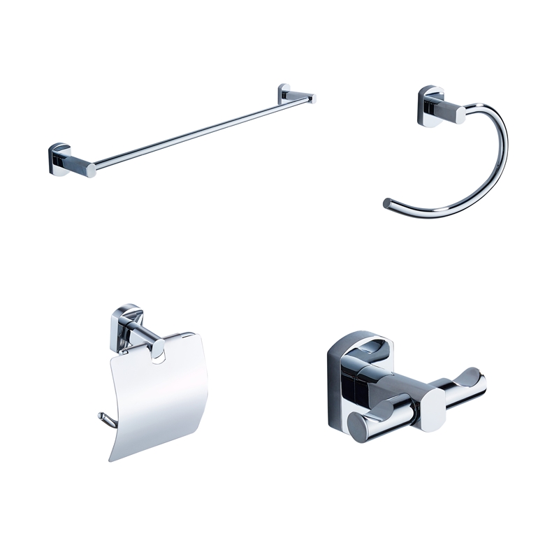 Brass 4-piece Modern Bathroom toilet accessories hardware pendant accessory towel bar set
