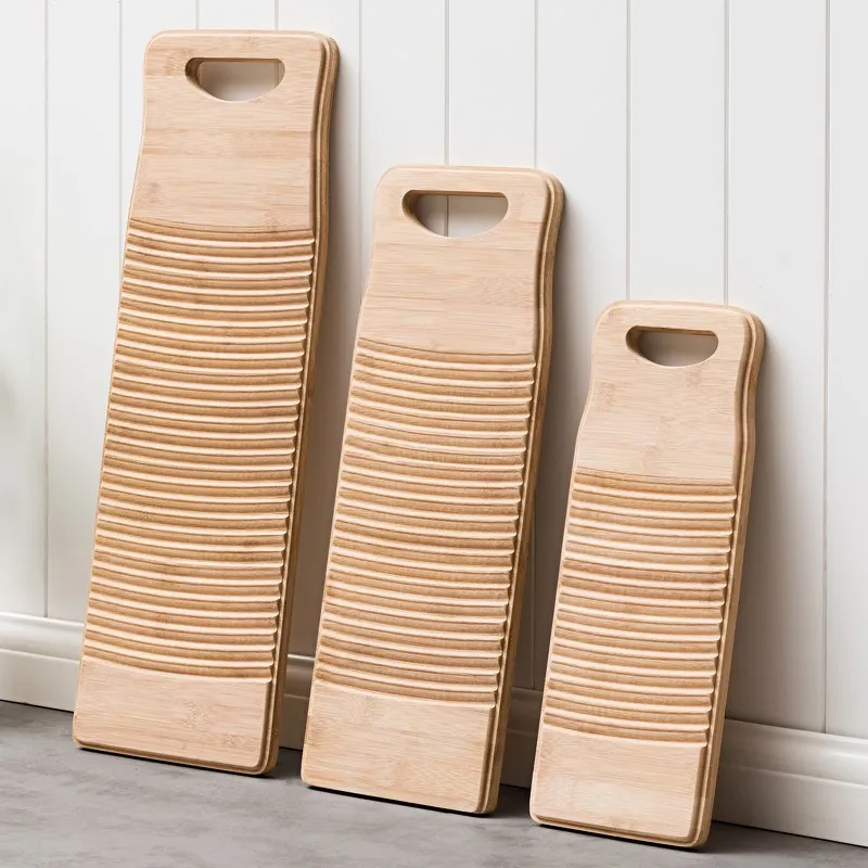 Retro Clothes Cleaning Tools Accessories Anti-Slip Bamboo Hand Laundry Washboard Wooden Manual Washing Clothes Washboard