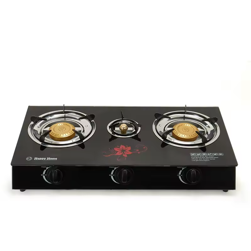 3-Burner Gas Cooktop with Auto Ignition Gas Stove for Home Cooking with automatic ignition gas stove for home cooking