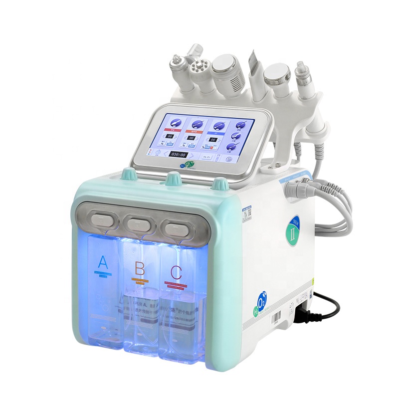6 in1 H2O2 HydroDermabrasion RF Bio-lifting Spa Facial Hydro Facials Microdermabrasion Machine Water Dermabrasion Beauty machine