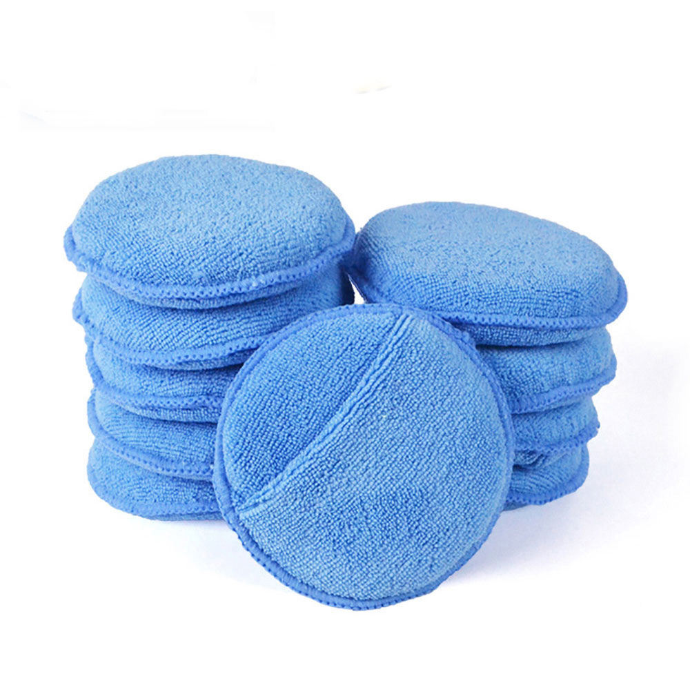 Waxing Detailing Sponge Soft Pad with Pocket Car Polish Microfiber Applicator Waxing Pads