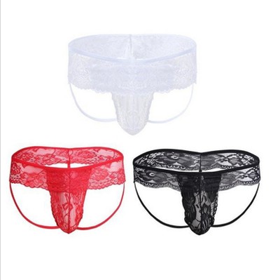 Горячее мужское Прозрачное нижнее белье Jockstrap, сверхтонкое нижнее белье для мужчин, сексуальные гей стринги, мужские кружевные трусики