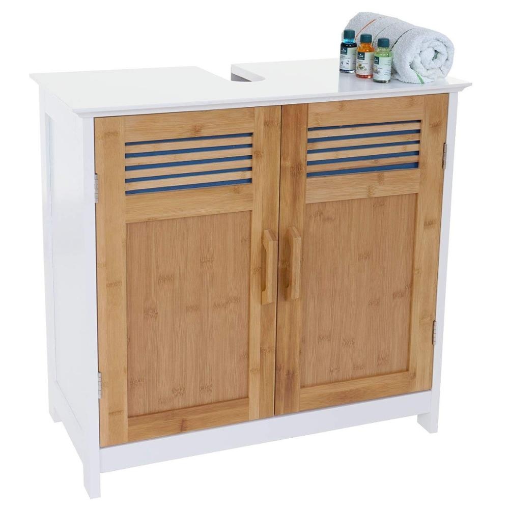 Bamboo Grain Wood Bathroom Modern Design Cabinets small Bathroom Furniture For Home Decor organizer bathroom storage cupboards