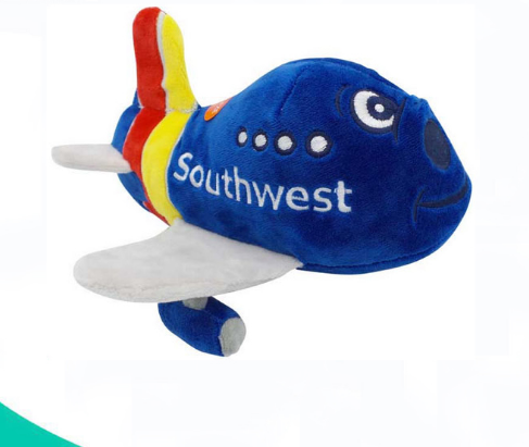 Customized Eco Organic Cartoon Airplane Stuffed Vehicle Airlines Toys Plush Plane
