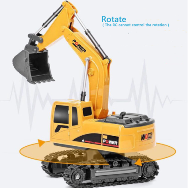 2.4Ghz 6 Channel RC Excavator toy RC Engineering Car Alloy and plastic Excavator RTR For kids Christmas gift