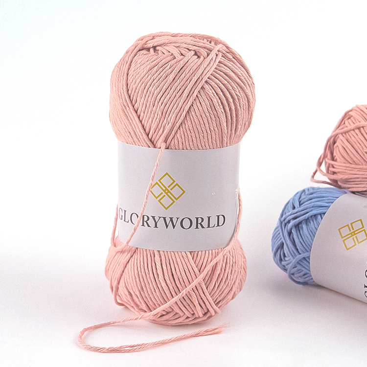 Europe Super Hot Sell Combed Cotton 9 Strands Soft Yarn 50g Ball Hand Knitting 100 % Milk Cotton Yarn