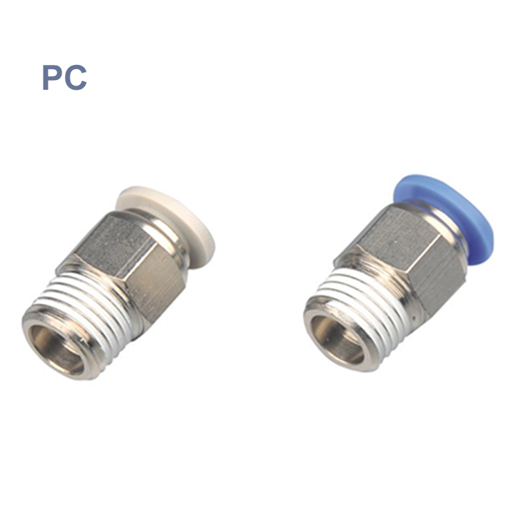 Быстроразъемная латунная резьба G NPT R PC8-01 02, прямая резьба, высококачественный пневматический трубчатый фиттинг с одним касанием
