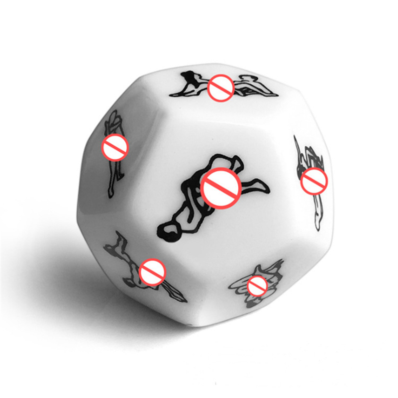 Sex Erotic Dice 12 Side Erotic Crap Sex Love Light Cube Love Dice Toy Luminous Couple Dice SM Adult Game for Sex Toy