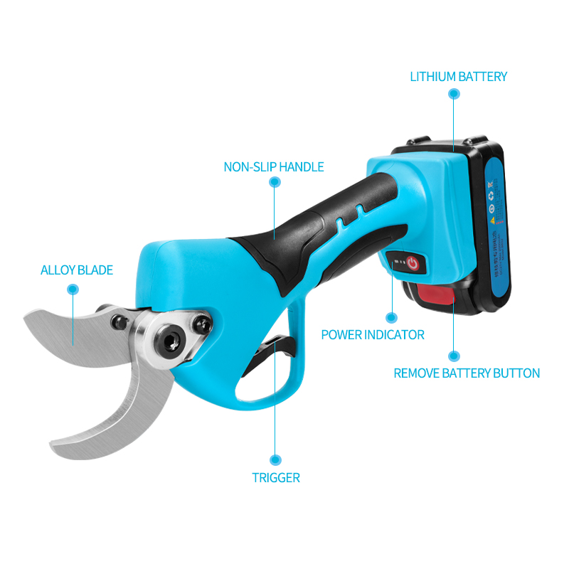 SUCA Cordless pruning shears 21V 40mm Cordless Electric Branch Scissor Branch Cutter Battery Cordless Pruning