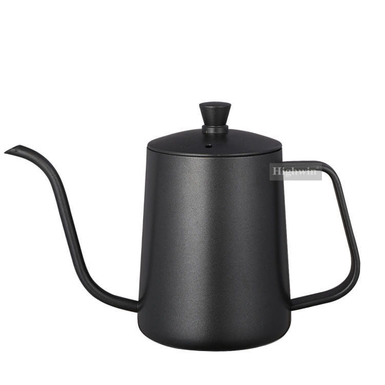 Highwin New Gooseneck Spout Coffee Drip Kettle Black Stainless Steel Pour Over Kettle
