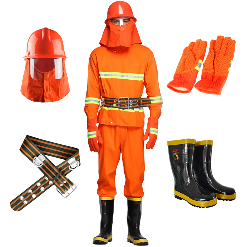 Classical full set flame retardant fireproof clothing firefighter uniform fire fighting suit for fireman