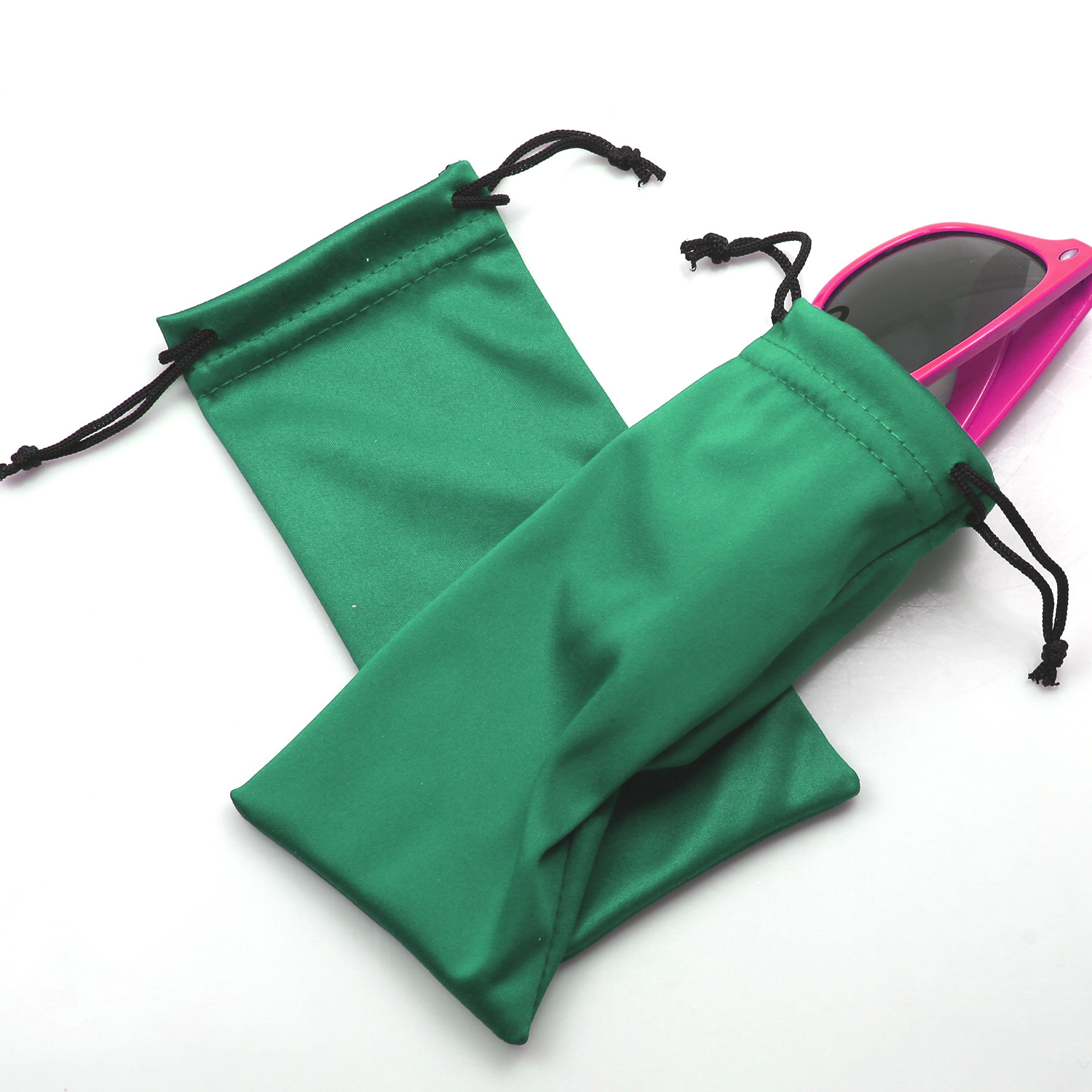 Wholesale Custom 180,190,200,230gsm Microfiber Sunglasses Bag Plain Color Tote Fabric Eyeglasses Pouch Estuche para Gafas