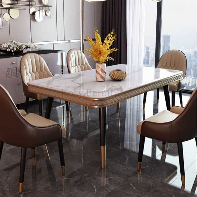 2023 Hot Sale Popular Hotel Dining Table With Sintered Stone Restaurant Table Hotel For Sale