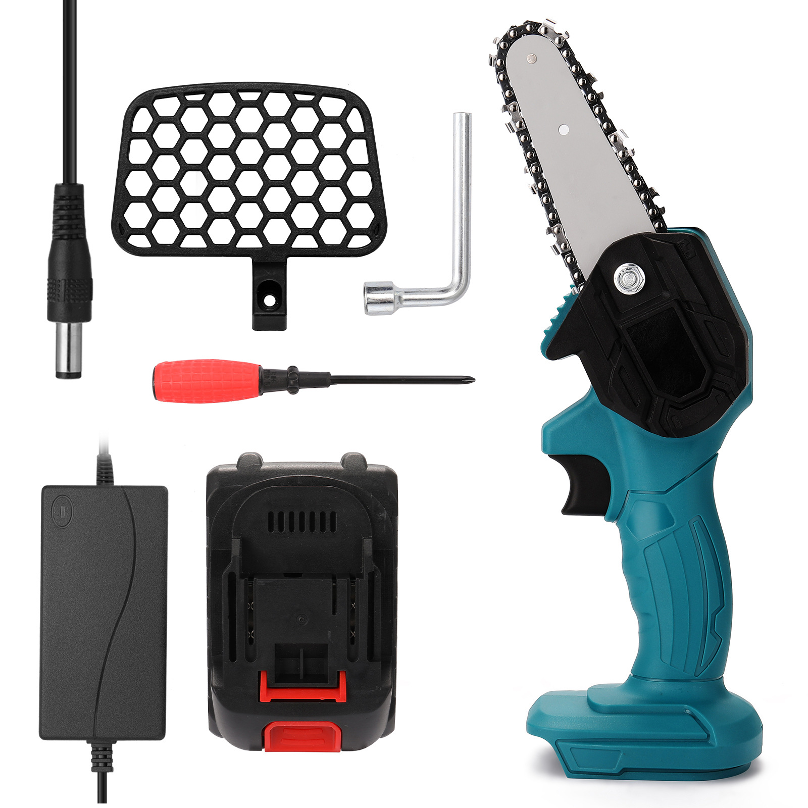 Amazon Hot Sale Electric Chain Saw Set Rechargeable Portable DIY Cutting Saw Cheap Electric Chain Saw Wood Cutting Machina Saw