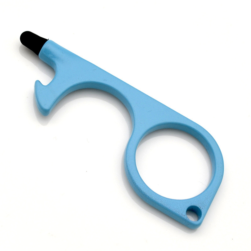 Multi Function Contactless Safety Tool Hand Free Stylus Key Tool No Touch Keychain Door Opener Self Defense Keychain