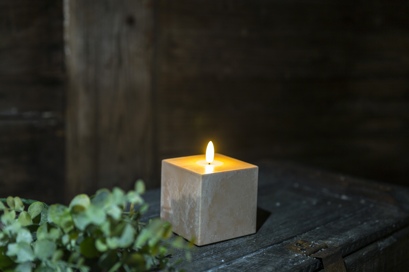 Kanlong plastic pink cement effective battery led candle light for night light
