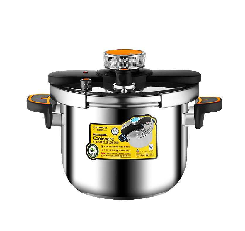 201/304 Stainless Steel Pressure Cooker Gas Induction Cooker 4/5/6/8L Polished Safety Devices for Kitchen Item Soup Pot Cookware