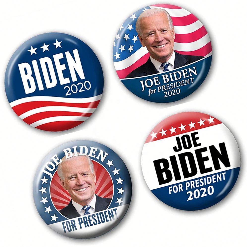 Biden металлический значок 2020 жестяная булавка американский президент Акция политическая брошь для пальто ювелирные изделия Броши Biden значок