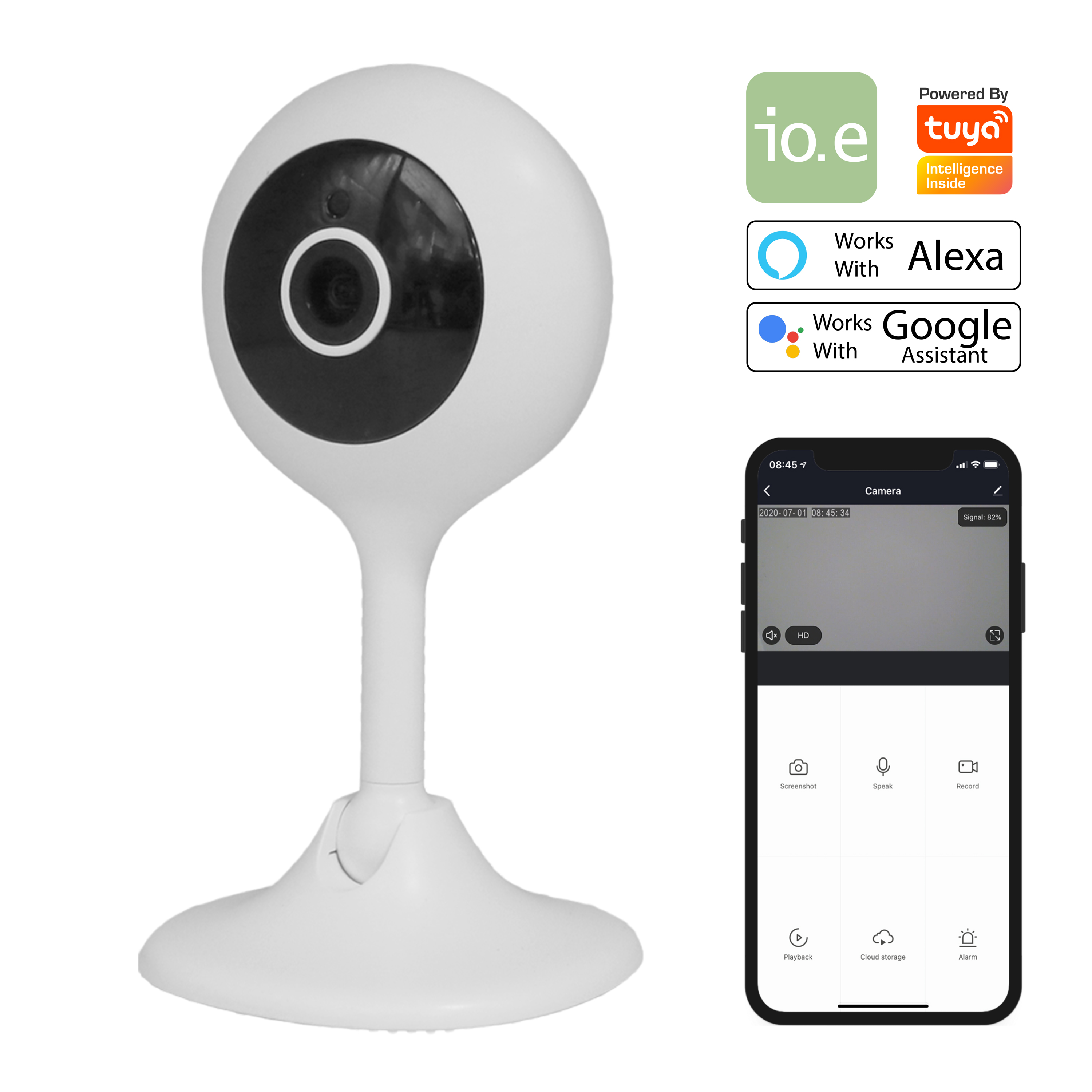 Интеллектуальная Wi-Fi видеокамера 720/1080P с детектором движения ночное видение двухстороннее аудио push-оповещение Tuya умная поддержка Echo Show