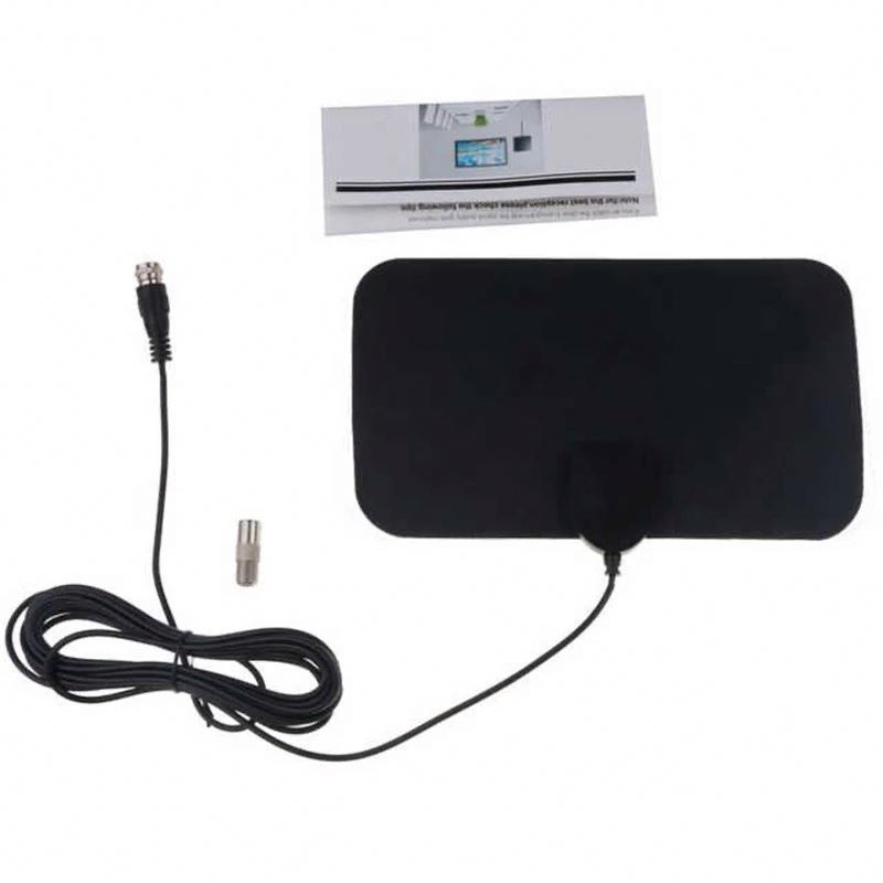 4K 25DB High Gain HD TV DTV Box Digital TV Antenna EU Plug 50 Miles Booster Active Indoor Aerial HD Flat Design