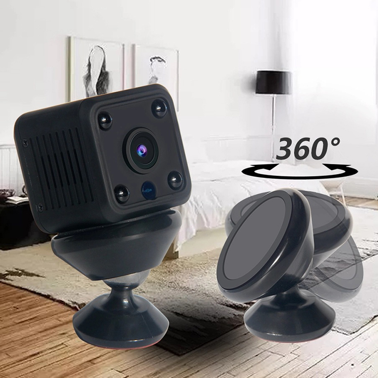 Вращающаяся на 360 Градусов Беспроводная Bluetooth Мини шпионская Скрытая камера Wifi для дома