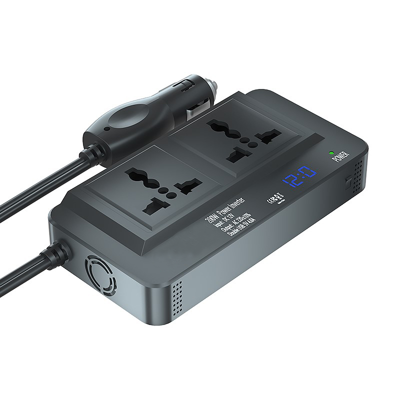 Модифицированные синусоидальные мини-зарядные инверторы с 4 USB-портами, автомобильный преобразователь постоянного тока 12 В переменного тока 220 В, 200 Вт, инвертор постоянного тока в переменный ток