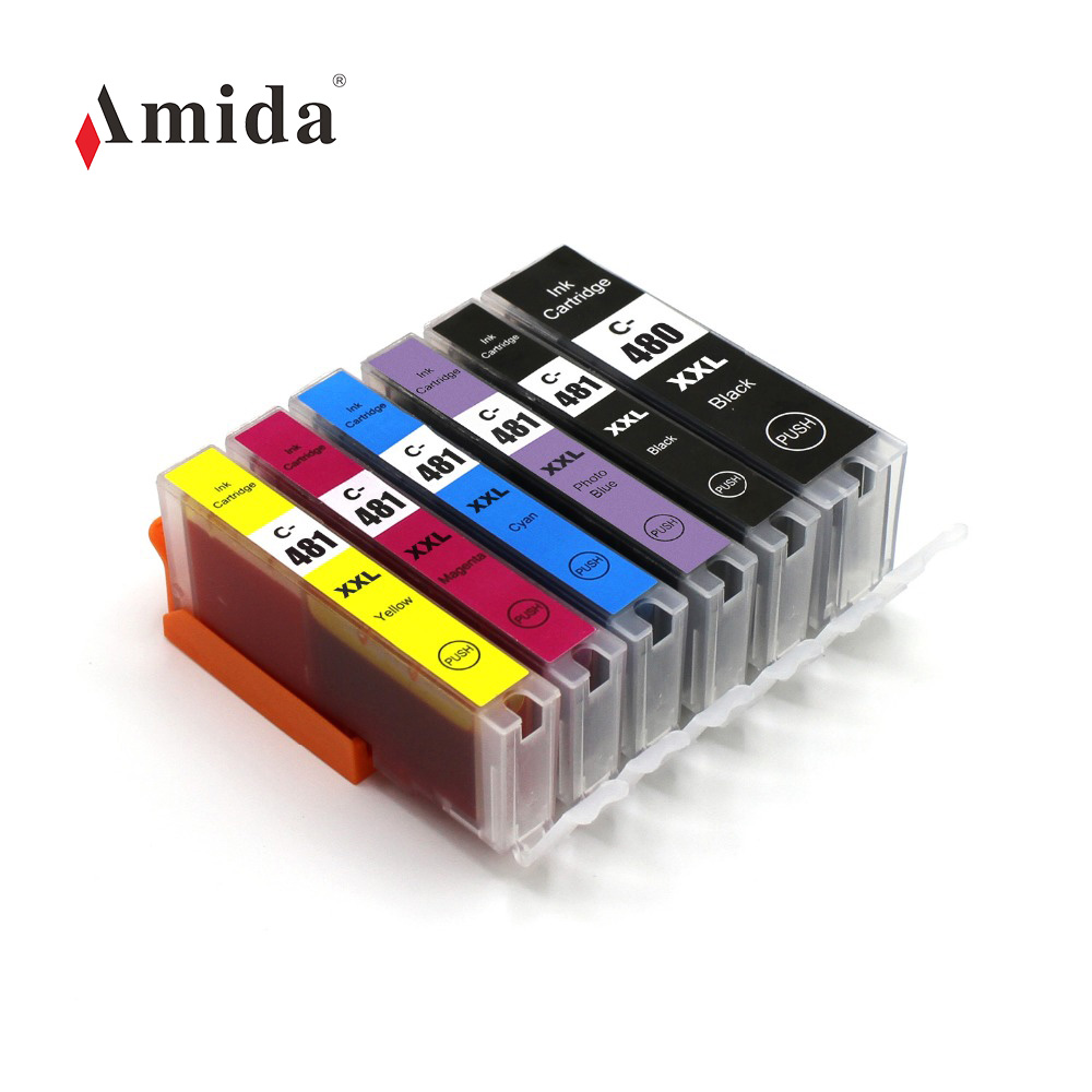 Amida оптовая продажа PGI-480 CLI-481 цвет премиум картридж совместимый для canon PIXMA TS704/TR7540/TR8540 принтер