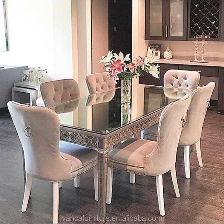 Home Dining Room Mirror Glass Table Living room mirrored coffee table Furniture sets