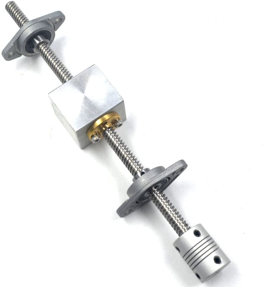 3D Printer Parts T8 Lead Screw 200/300/400/500mm Optical Axis KP08 KFL08 SCS8UU Coupling 5 * 8MM Bearing Mounting Bracket