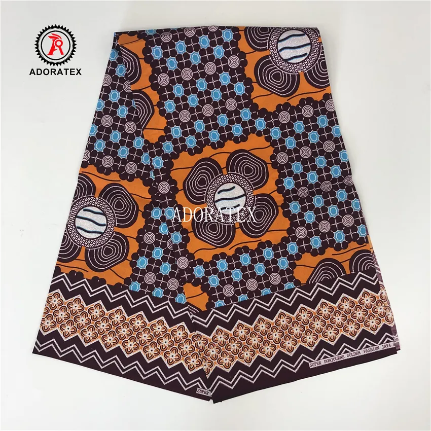 Newest plain african nigeria ankara fabric wax printed golden wax fabric