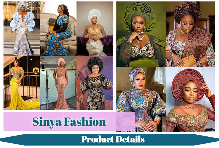 Sinya Green African 3D Lace Fabric With Sequence Crystal Pearls High Quality Nigerian Wedding Bridal Beaded Sequin Lace Fabric