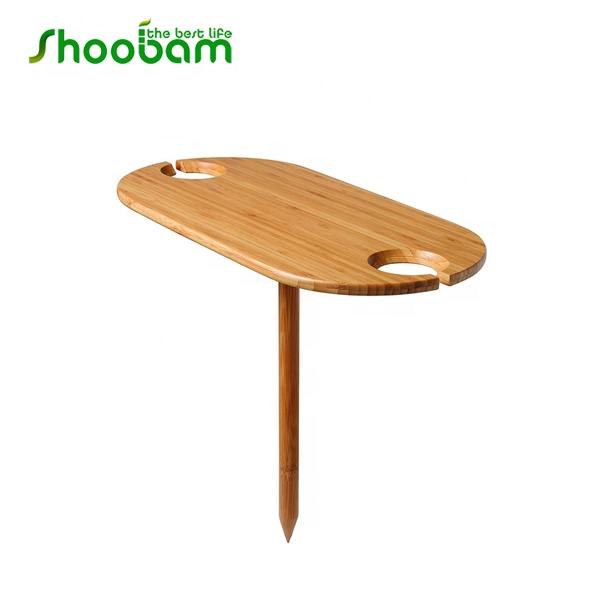Открытый держатель вина Bamboo стол, складной, портативный держит 2 Очки