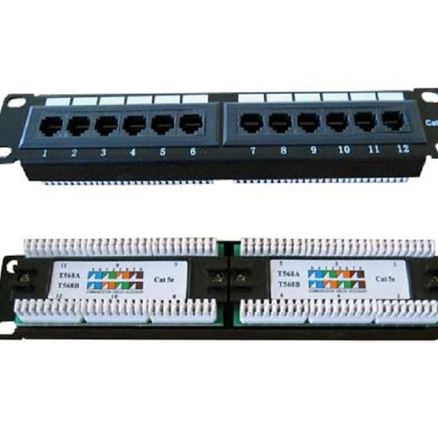 Cat5e UTP 12PORT Patch Panel (Krone/110 End)