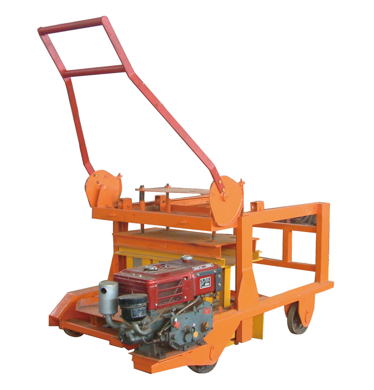QM4-45 diesel portable concrete block making machine,mobile brick making machine, egg laying block making machine price