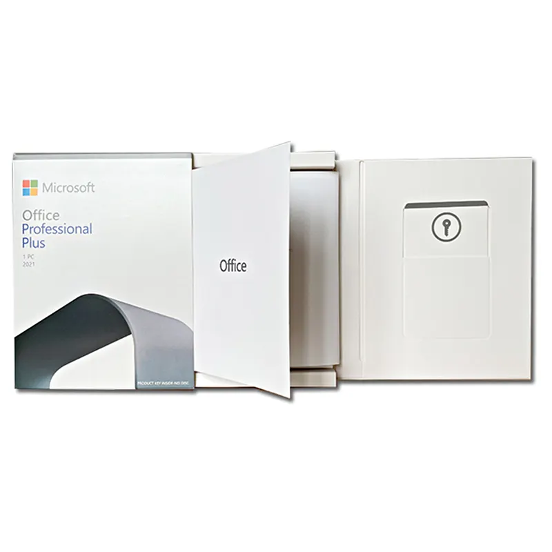 Карта для ключей Microsoft Office 2021 Pro Plus, онлайн-активация, офис 2021, карта для ключей с коробкой, гарантия 6 месяцев, быстрая доставка