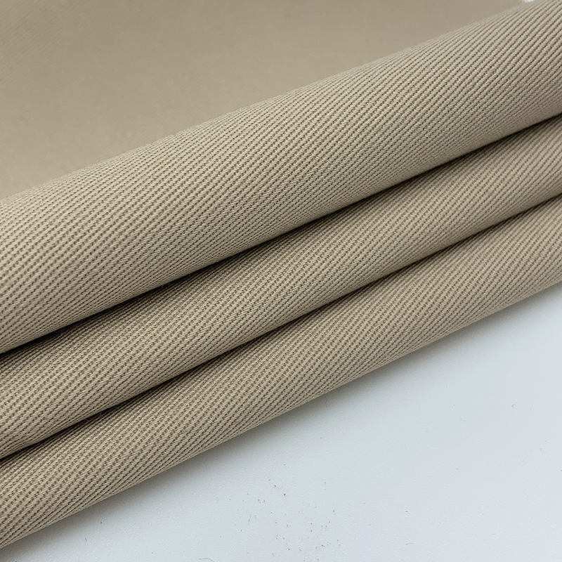 Solid color beige olive khaki chino twill 100% cotton fabric for workwear uniform