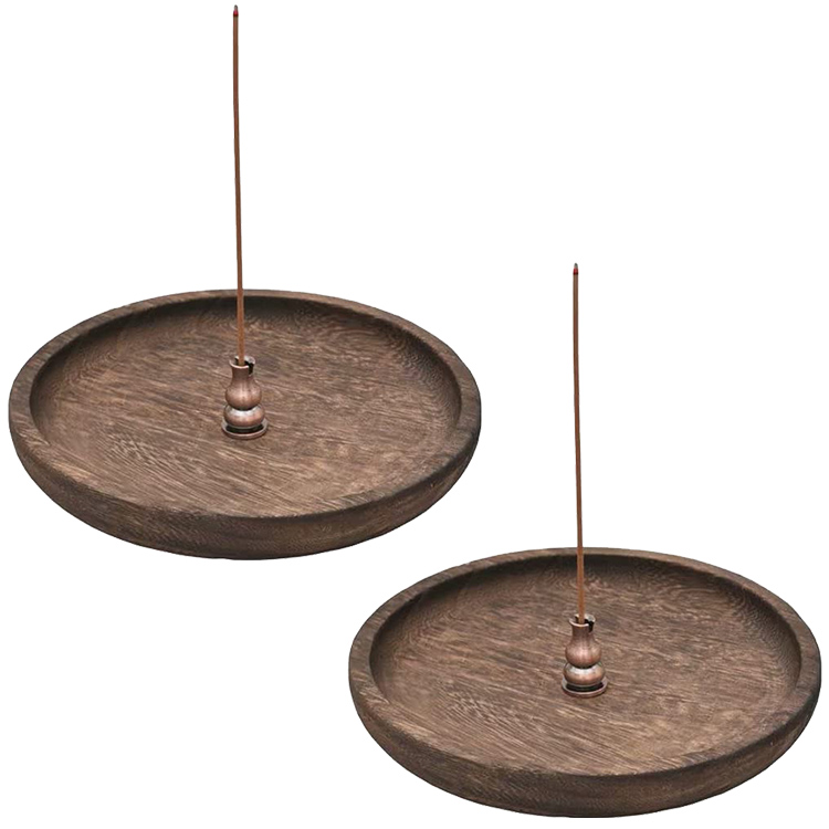 2 piece set round incense stick holder Lightweight  portable and durable incense holder