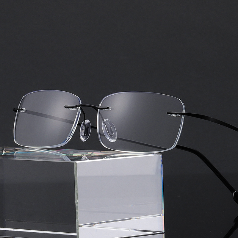 2024 New Vintage Reading Glasses Diamond Cut Metal Rimless l Anti Blue Light Blocking Reading Glasses for Men