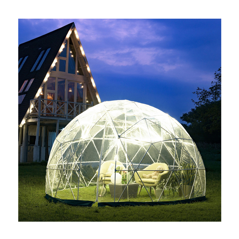 Asweets, пластиковая рама, прозрачный ПВХ, ресторан igloo Geodesic, садовая купольная палатка