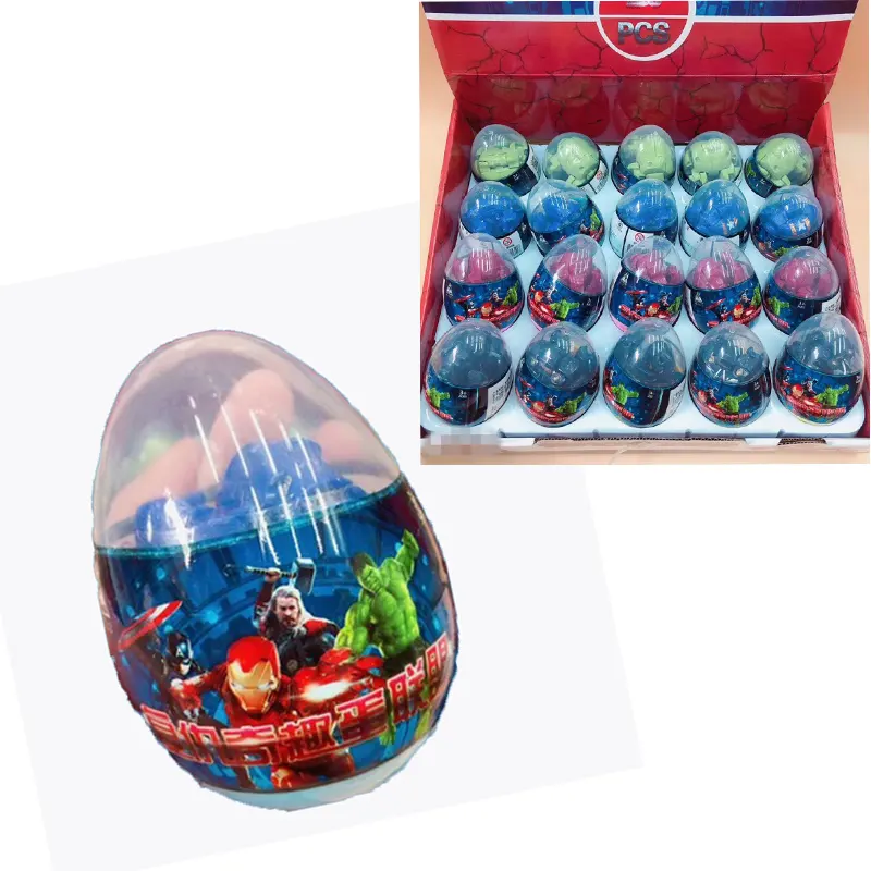 Hot sale capsule big candy toy printed toy inside surprise egg capsule toy inside Super hero
