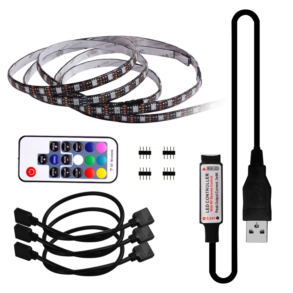 Wholesale SMD5050 RGB Color USB Powered DC5V LED Strip For TV Lighting